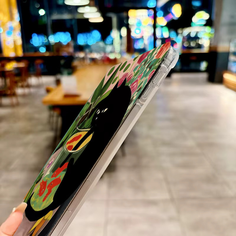 Apple iPad Pro und iPad Air Schutzhülle mit Katzen-Fisch-Motiv in Transparent oder Multicolour - Bild 3