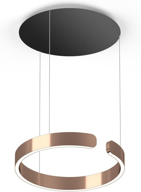 Occhio Mito sospeso 40 up LED-Pendelleuchte in Rose Gold und Schwarz matt mit variabler Aufhängung von 50 bis 200 cm und dimmbarer Lichtfarbe (2700K - 4000K) - Bild 1