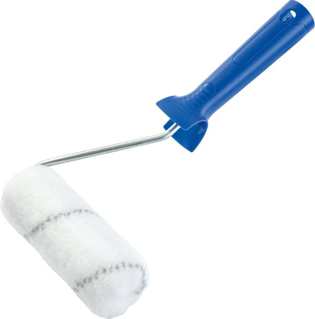 LUX-TOOLS PRO Mini Farbroller für lösemittelbasierte Lacke, Grau, Durchmesser: 5,5 cm, Breite: 10 cm - Bild 1