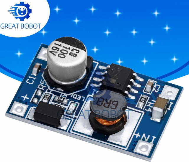 Baishundianzi BS 8W DC-DC Step Up Wandler USB-Boost-Modul zur Aufladung von 3,7V Lithiumbatterien, Blau - Bild 1