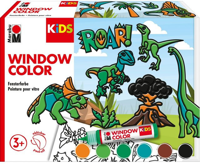 Marabu KiDS Window Color Set Dinosaurier Bunt / Mehrfarbig - Bild 1