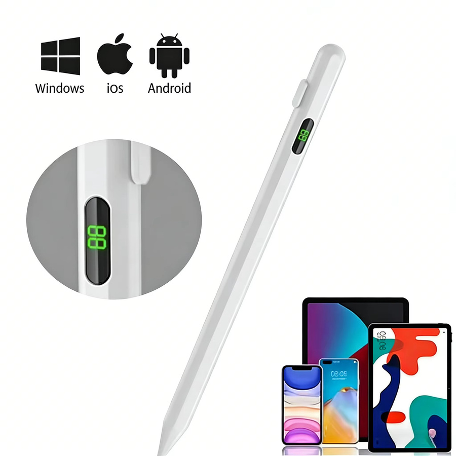DIXSG Universeller Stylus mit Magnetfunktion in Weiß für Android, Huawei, Samsung, Xiaomi und Apple iPad Tablets - Bild 3