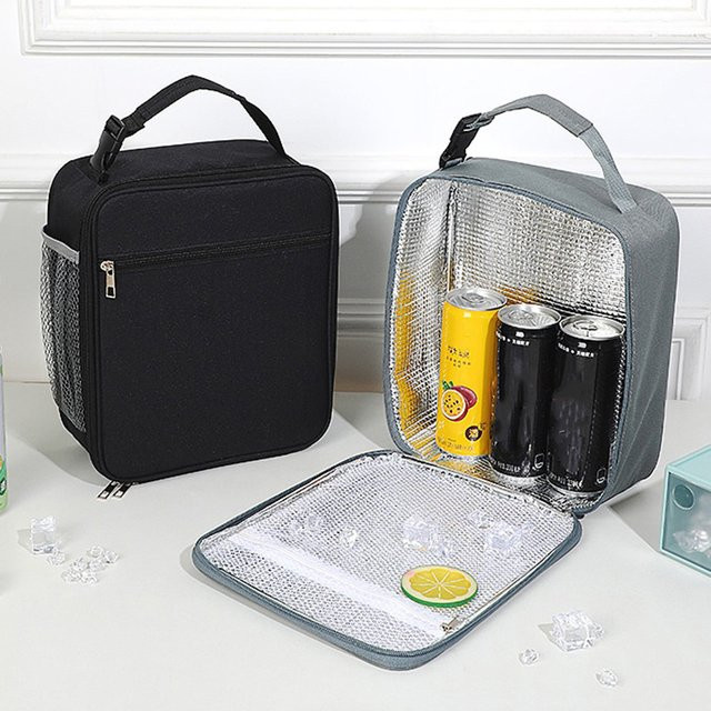 Isolierte Lunchtasche aus Segeltuch von KAIGUANG in Blau - Bild 1