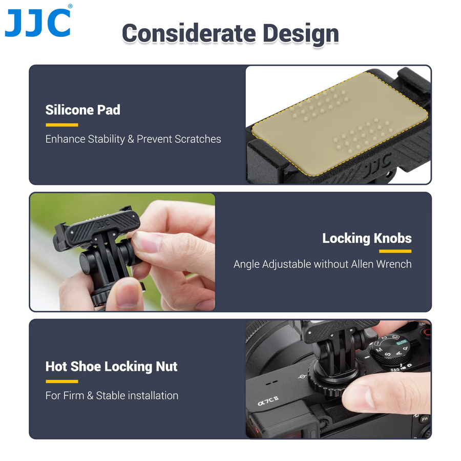 JJC Osmo Nano Magnetischer Schnellwechseladapter für DJI Osmo Nano Action 6 in Schwarz mit Klappklauen - Bild 4