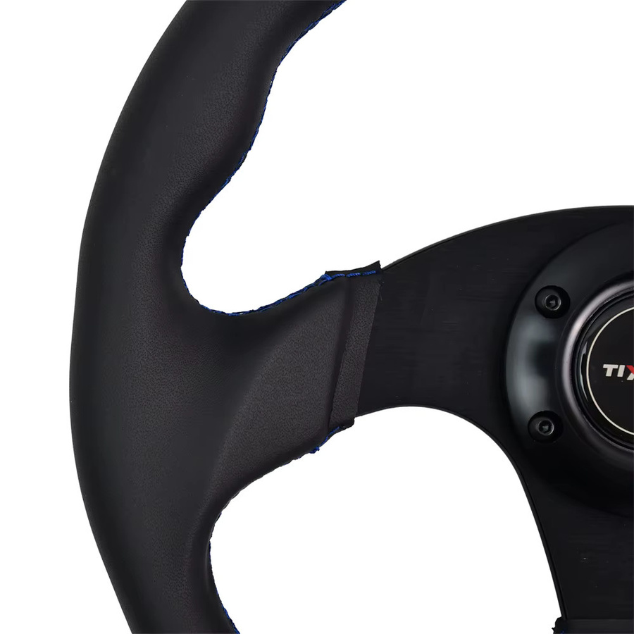 TIYPEOR Sport-Lenkrad für Drift-Simulation mit flachem Leder und blauer Schnittstelle, Durchmesser: 320 mm - Bild 4