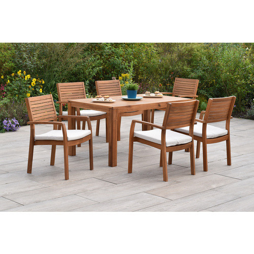 MERXX Gartenmöbel-Diningset Batavia aus Akazienholz in Braun, 7-teilig mit 6 Sitzplätzen - Bild 2