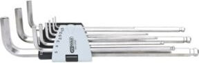 KS Tools Innen6kant-Winkelstiftschlüssel-Satz XL aus Edelstahl, 9-teilig, Silber - Bild 1