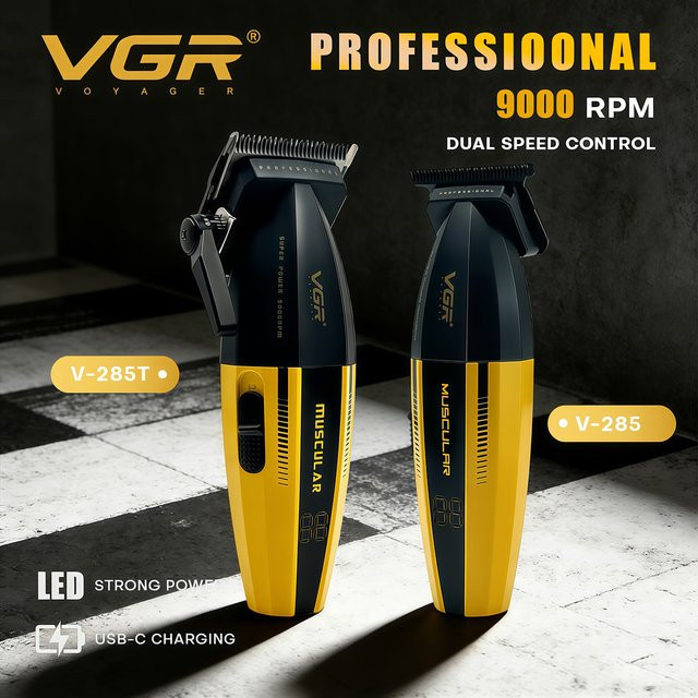 VGR Haarschneidemaschine und Trimmer-Set, Akkubetrieben, Metall, Unisex - Bild 1