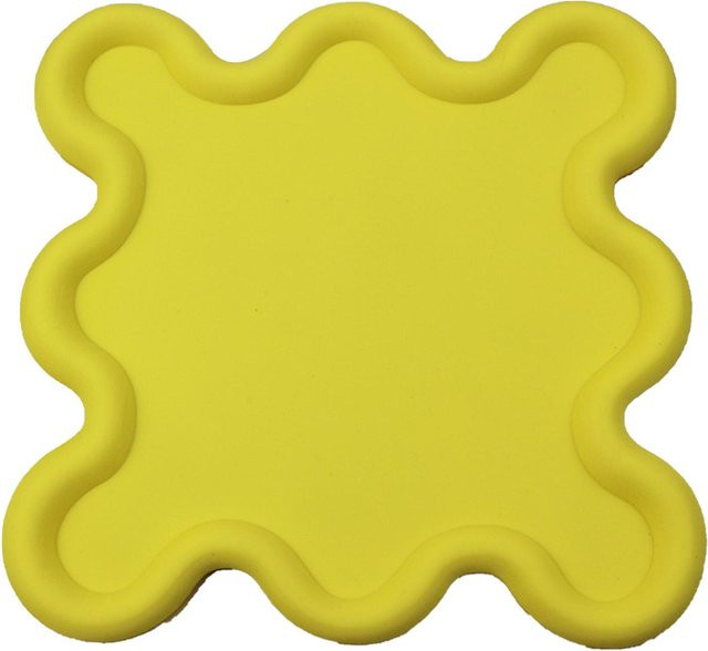 Hitzebeständige und wasserdichte Tassenmatte aus PVC in unregelmäßiger Form von CosyHome, Farbe: Grün und Gelb - Bild 1