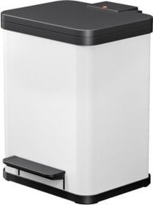 Hailo Öko duo Plus M Tret-Mülltrenner mit Soft-Close-Mechanismus, 2x9 l, Weiß - Bild 1