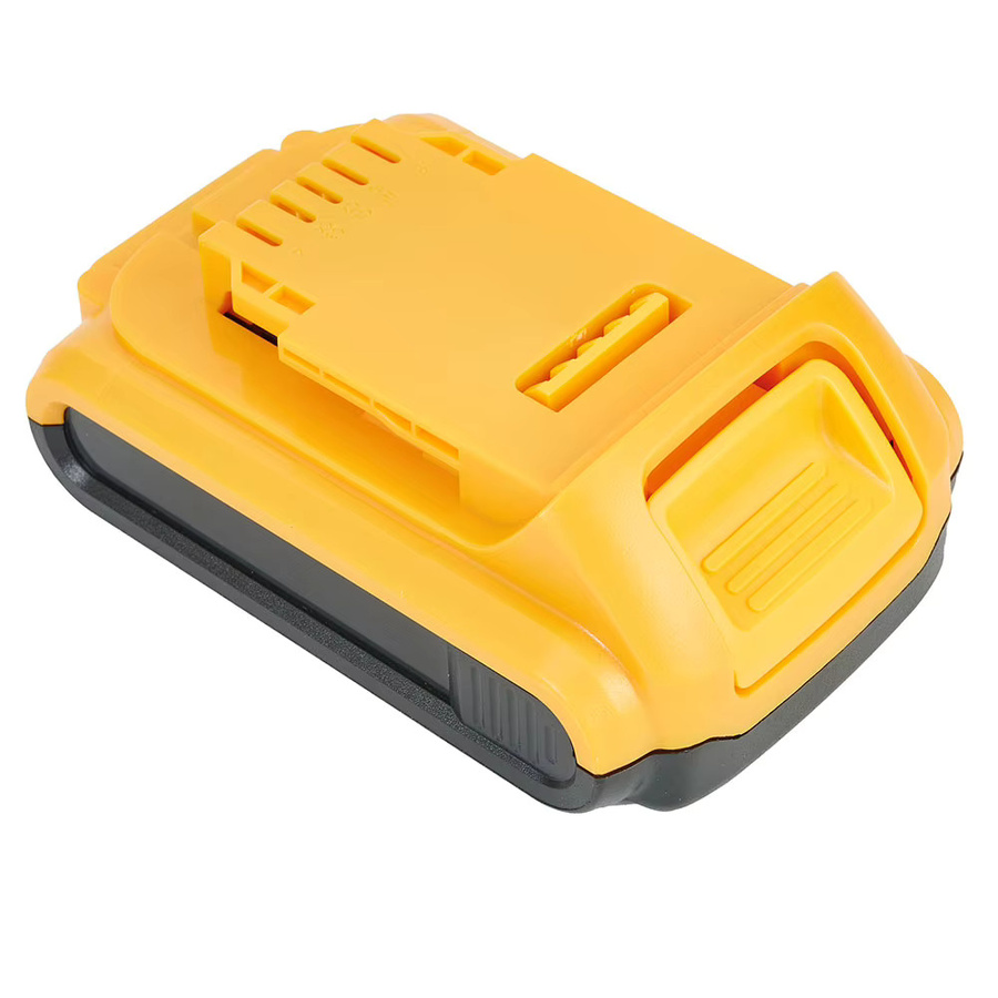 VIBRATITE Ersatz Gehäuse aus Kunststoff mit Li-Ionen-Batterie für 18V und 20V Elektrowerkzeuge, Farbe: Gelb - Bild 2