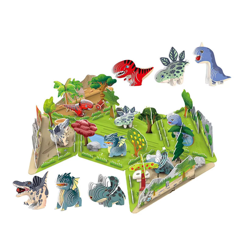 MaxRenard Dinosaurier 3D Papier Puzzle Bunt / Mehrfarbig - Bild 3
