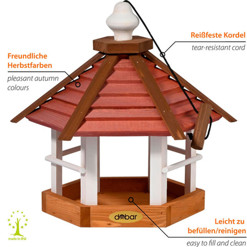 Dobbar Vogelhaus Herbstfrüchte 2er-Set braun hängend B/T/H: 22,5 x 21 x 16 cm - Bild 2