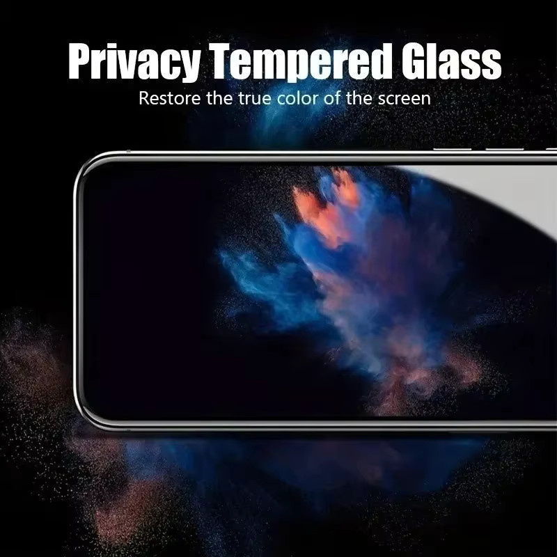3er-Pack Privatsphäre Displayschutzfolie aus gehärtetem Glas für Apple iPhone 17 16 Pro Max 16e 15 14 Plus 13 12 11 Pro Mini XR XS transparent - Bild 4