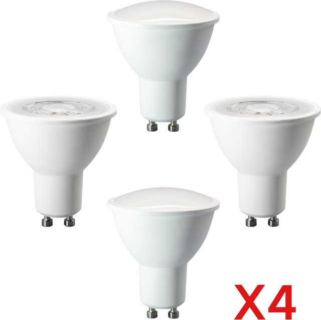 4er-Pack GU10 LED-Strahler in Weiß mit wählbarer Farbtemperatur (4000K/6000K) flimmerfrei - Bild 1
