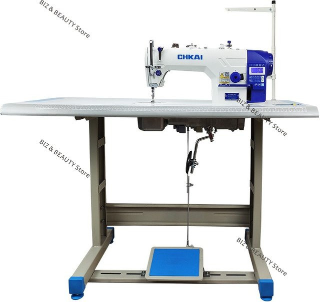 CHKAI Computergesteuerte Flachnähmaschine mit automatischer Fadenschneide, industrielle elektrische Nähmaschine in Weiß - Bild 1