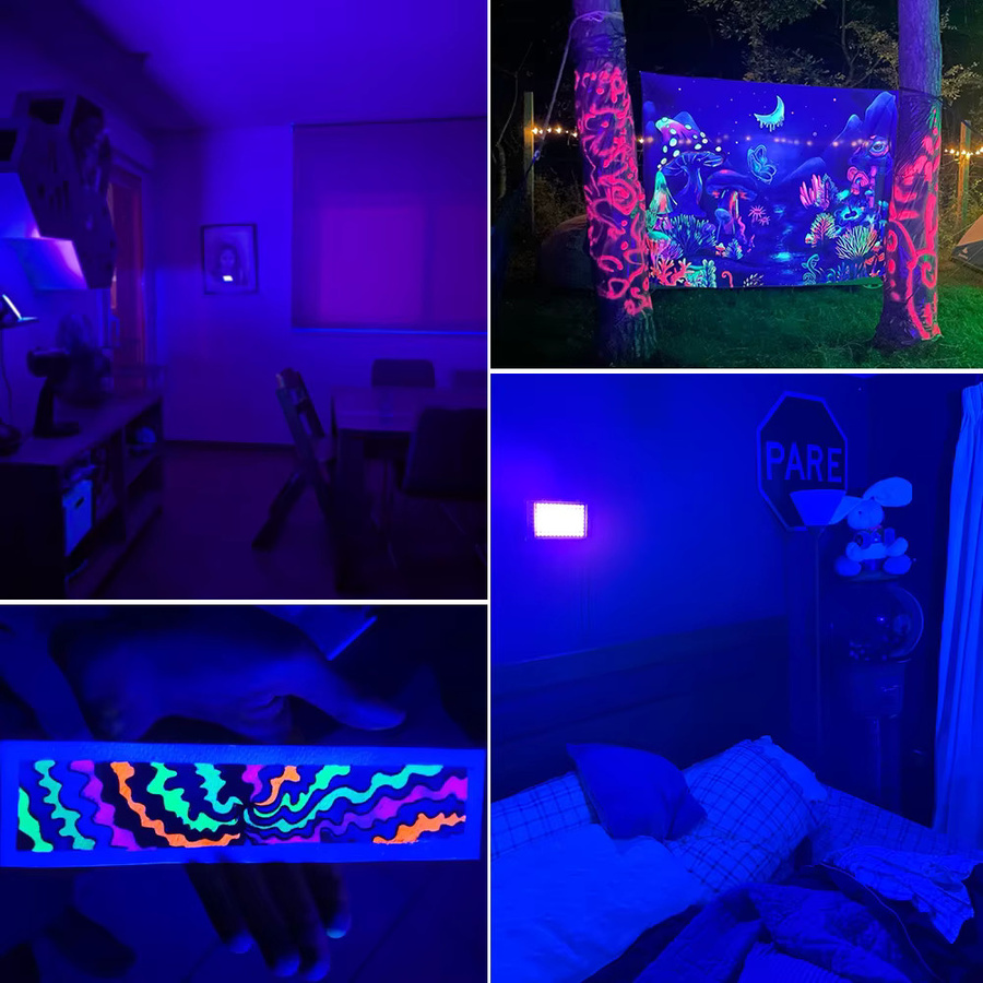 PARKSON LED UV Flutlicht Schwarzlicht in Schwarz für Bühne und Party, Wasserdicht mit USB-Anschluss - Bild 2