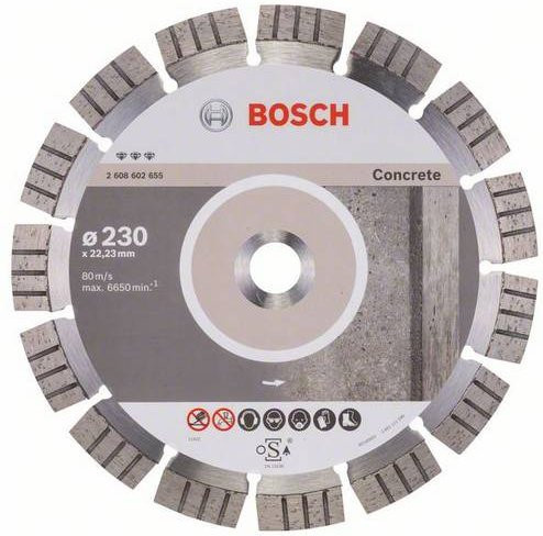 Bosch Diamanttrennscheibe Best for Concrete Durchmesser: 230 mm, Bohrung: 22,23 mm - Bild 1