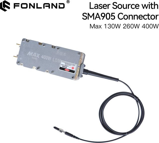 Fonland MAX Modifizierte Laserpumpe der 3. Generation mit Direktausgang und verbessertem Wasserkühlsystem für DIY-Schneiden von Metall und Holz (130/260/400W) - Bild 1