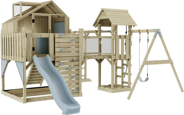 OutdoorToys Spielturm Mille mit Kinderschaukel, Eisblau, ab 3 Jahre - Bild 1