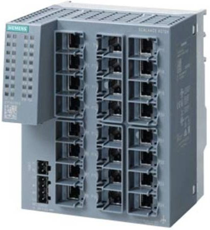Siemens Industrial Ethernet Switch 6GK5124-0BA00-2AC2 10/100MBit/s in Grau - Bild 1