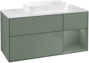 V&B Waschtischunterschrank Finion mit Wandbeleuchtung, Breite: 120 cm, Tiefe: 60 cm, lackiert - Bild 1