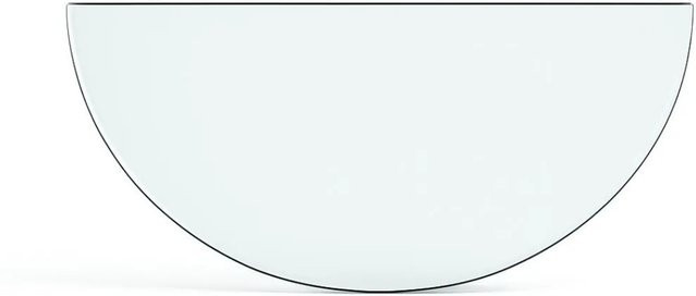 Feuercampus Funkenschutzplatte aus Glas für Kaminofen Halbkreis, transparent, B: 70 cm, H: 45 cm, Tiefe: 0,6 cm - Bild 1