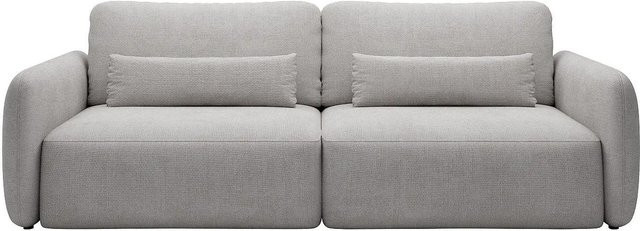 Schlafsofa Vopoza in Hellgrau mit Polsterung und Strukturstoff, Breite: 238 cm - Bild 1