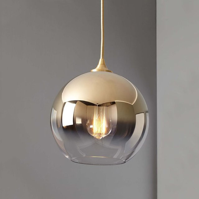 Lava Corki Pendelleuchte im Nordic Design mit transparentem Glaskugel-Schirm und E27 Fassung, Farbe Transparent - Bild 1