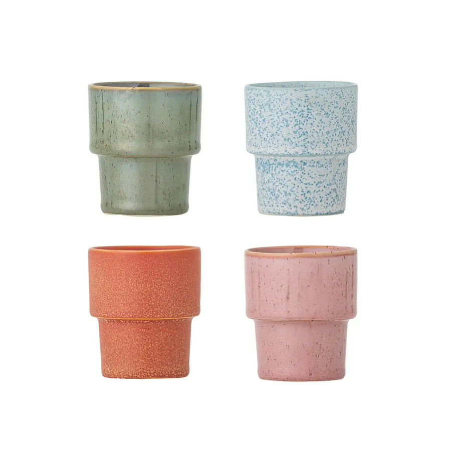 Bloomingville Espressotassen Ewan Set aus 4 Stück, Farbe Multi, 75 ml pro Tasse - Bild 1