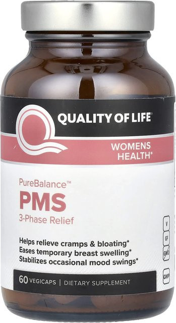 Quality of Life Labs PureBalance PMS-Linderung Stufe 3, 60 vegetarische Kapseln, Damen - Bild 1