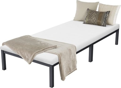 ML-Design Einzelbett aus Metall in Anthrazit mit Matratze und Lattenrost, B/T/H: 90 x 200 cm - Bild 1