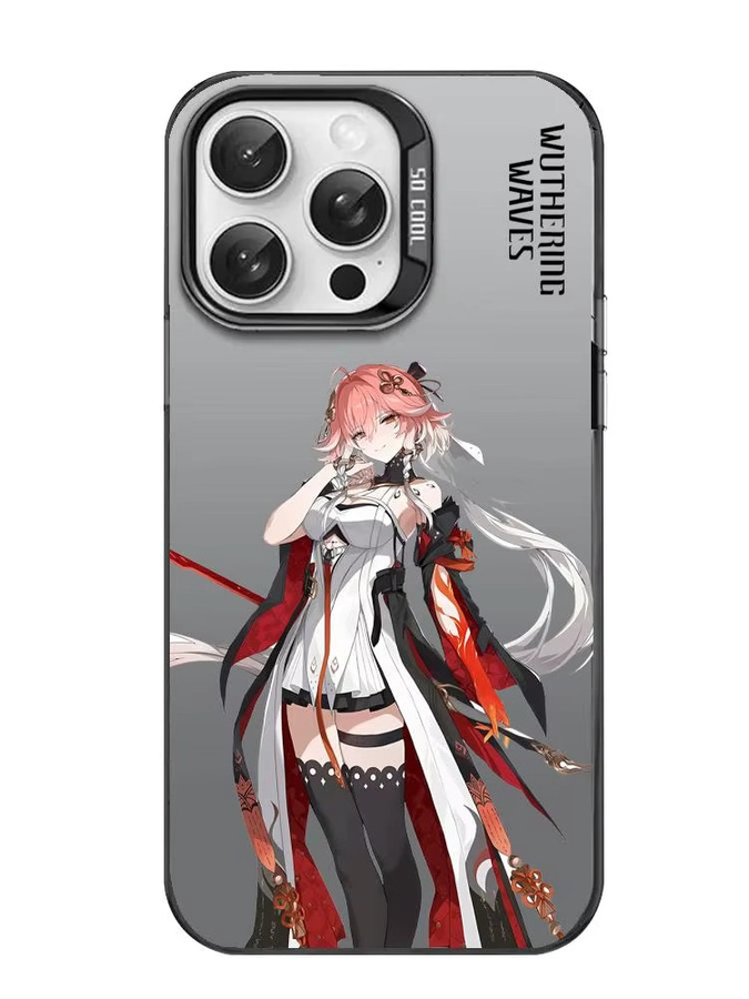 Changli Wuthering Waves Handyhülle für iPhone 11 bis 17 Pro Max Matte Laser Aurora stoßfeste Schutzhülle in Multicolour - Bild 4