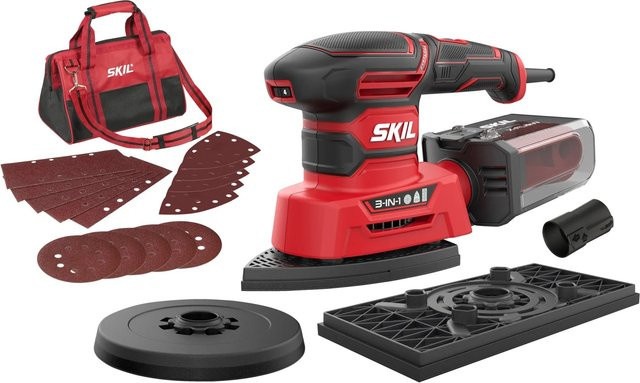 Skil Multischleifer 7280DA 3-in-1 Tischschleifer in Rot mit 250 W - Bild 1