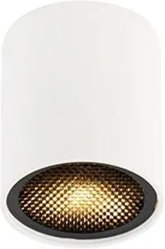 QAZQA Design Aufbaustrahler Tubo Honey Weiß aus Aluminium mit GU10 Fassung, dimmbar - Bild 1