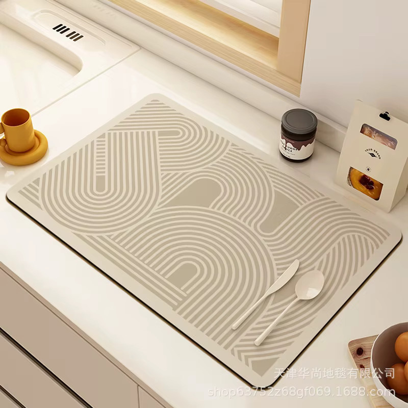 VIKAMA Silica Mud Line Küchen-Abtropfunterlage für Arbeitsplatte und Kaffeemaschine - Bild 1