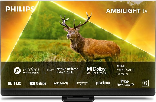 Philips 55PML9308/12 TheXtra Mini LED Smart-TV in Anthrazit mit 4K Ultra HD, HDR, 120 Hz und 139 cm (55 Zoll) - Bild 1