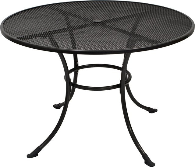 Runder Tisch RIVO von DEGAMO aus Streckmetall in Eisengrau, Durchmesser: 110 cm - Bild 1