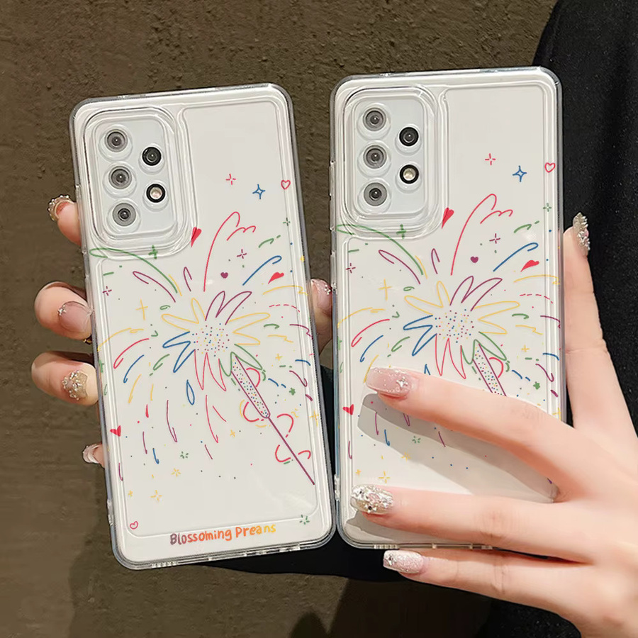 Caynes Transparente Silikon Handyhülle mit buntem Sternen-Design für Samsung Galaxy S25 Ultra S24 Ultra S25 S24 S23 S22 S21 FE S20 Plus - Bild 4