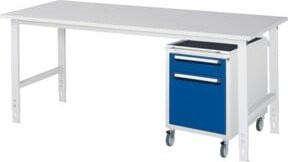 Rau Arbeitstisch Tom KM08 höhenverstellbar, B/T/H: 200 x 80 x 76-108 cm - Bild 1