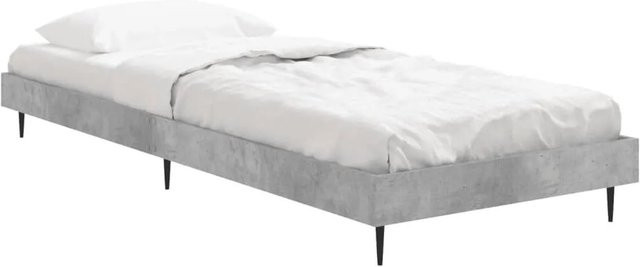 vidaXL Bettgestell aus Holzwerkstoff und Metall in Betongrau, B/T: 75 x 190 cm - Bild 1