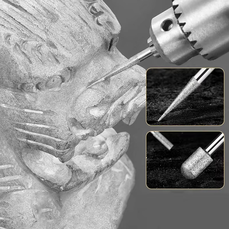 Dremel Elektroschleifer Zubehör Set mit Box, 30-teiliges Diamantbohrer-Set für Drehwerkzeuge, Schaft 2,35 mm und 3 mm - Bild 3