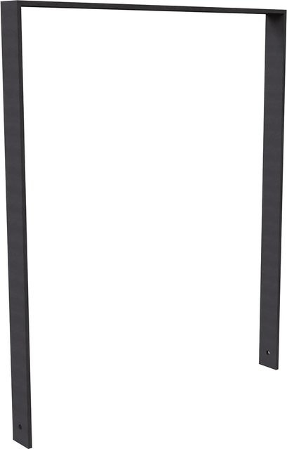 Schake Anlehnbügel aus Flachstahl ohne Querholm in Eisengrau, Breite: 120 cm, Höhe: 100 cm - Bild 1