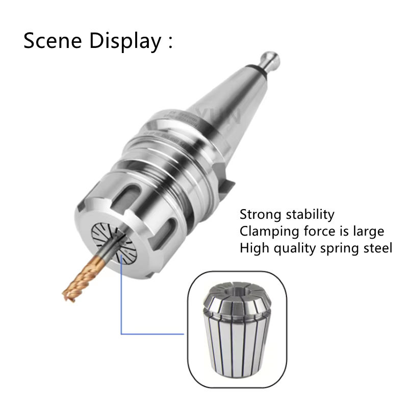 Hochpräzise ER-Spannzange für CNC-Fräswerkzeuge in Silber, Genauigkeit 0,008mm, passend für ER8 ER11 ER16 ER20 ER25 ER32 - Bild 2