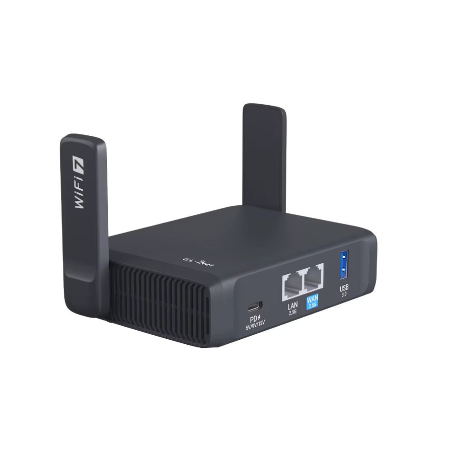 GL.iNet GL-BE3600 Dualband-WLAN 7 Reise-Router in Schiefergrau - Bild 2