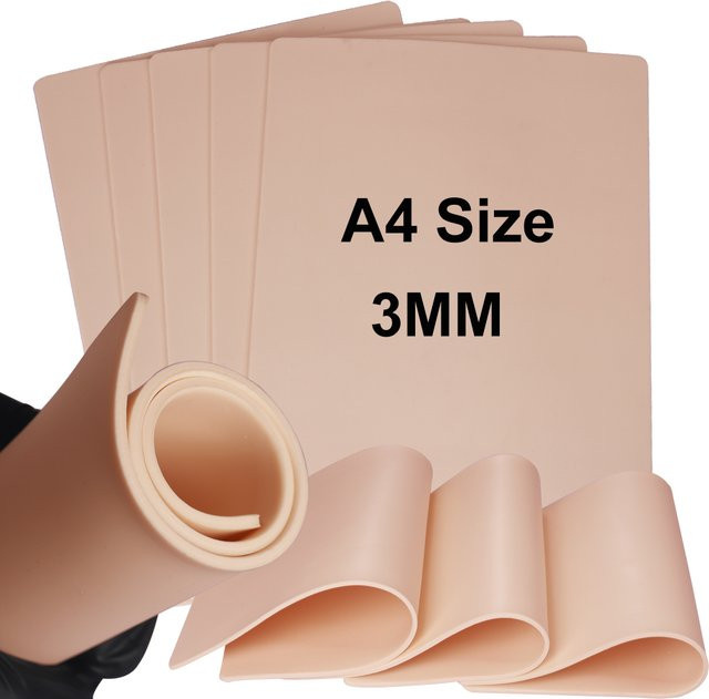 Gakonp Fake Skin Silikon für Tattoo Anfänger, A4, 3mm - Bild 1