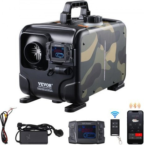 VEVOR All-in-One Dieselheizung 5-8 kW mit Bluetooth-App, Fernbedienung und CO-Alarm für 12 V / 24 V - Bild 1