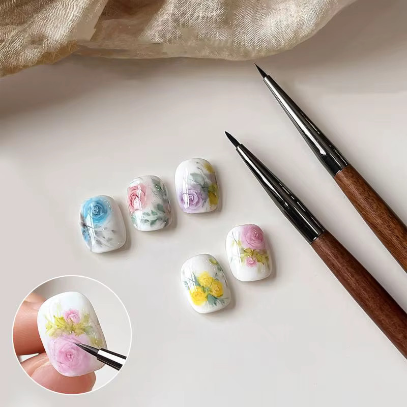 South Moon Nail-Art Liner, Sandelholz-Nagelkleber Phototherapie-Pinsel - Bild 4