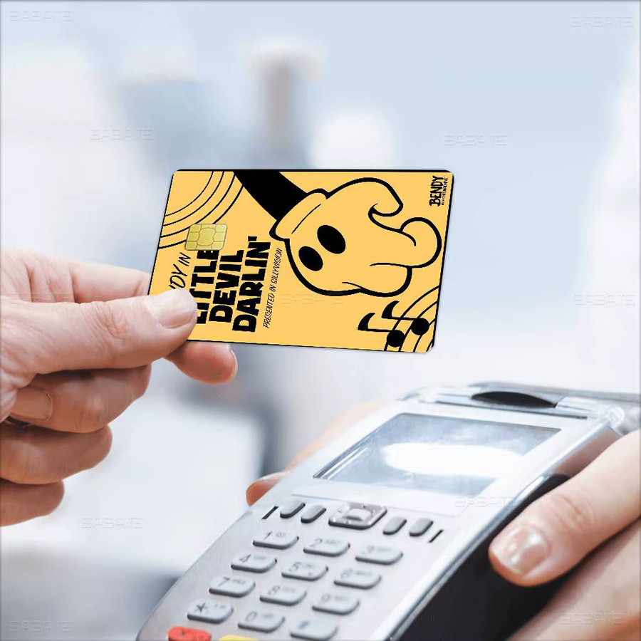 B-Bendy A-And The I-Ink M-Machine Matte Aufkleber für Bank- und Kreditkarten in Gold, Silber und Schwarz - Bild 6
