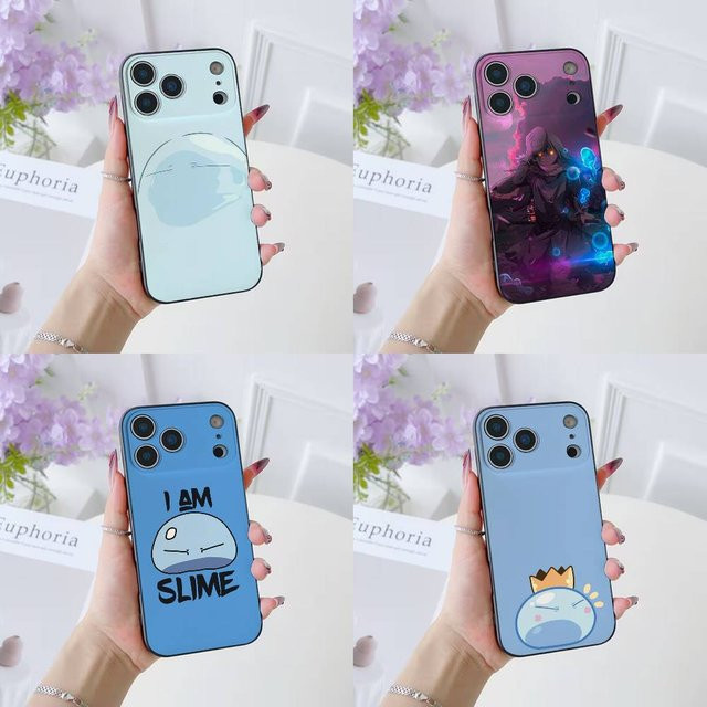 Anime Rimuru Tempest Handyhülle aus weichem Silikon für iPhone 11 bis iPhone 17 Pro Max Plus Air Mini in Schwarz und Blau - Bild 1